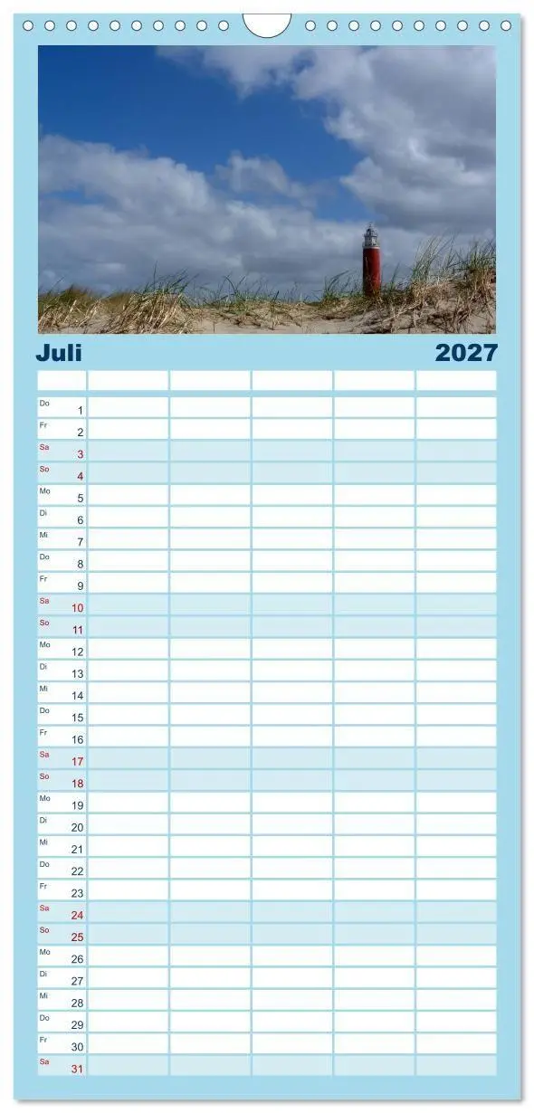 Bild: 9783594331934 | Familienplaner 2027 - Strandwanderungen auf Texel mit 5 Spalten...