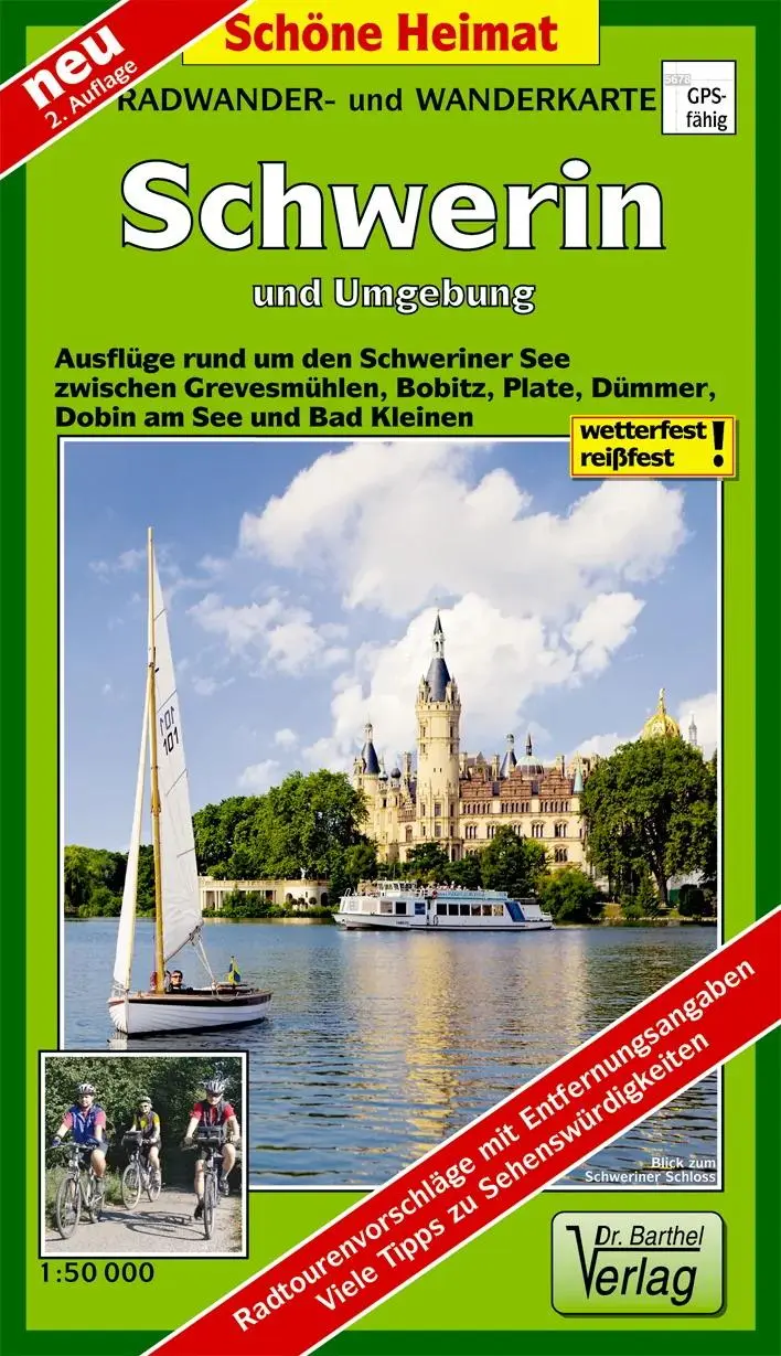 Cover: 9783895911934 | Schwerin und Umgebung Radwander- und Wanderkarte 1 : 50 000 | Barthel