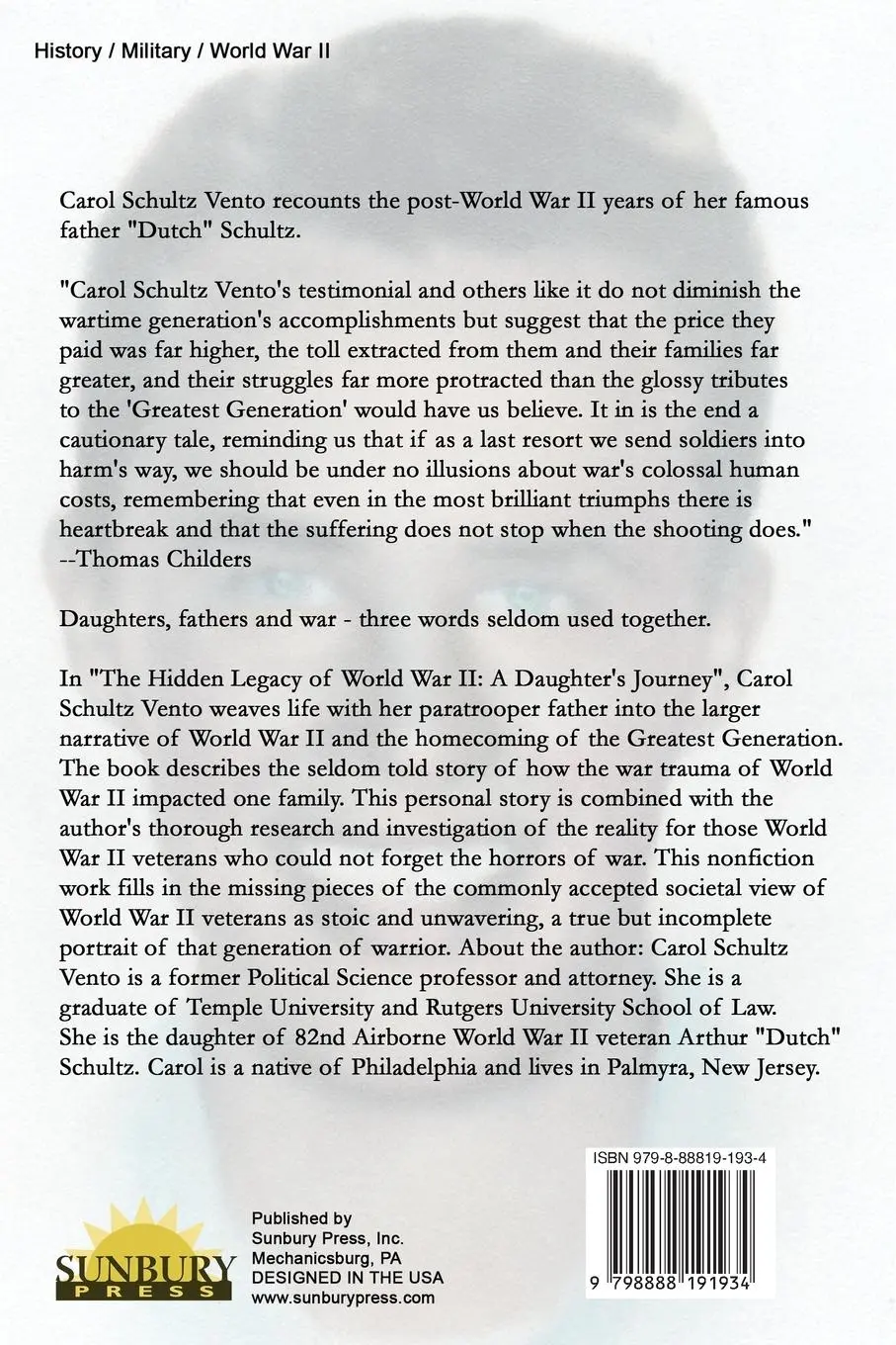 Rückseite: 9798888191934 | The Hidden Legacy of World War II | A Daughter's Journey of Discovery