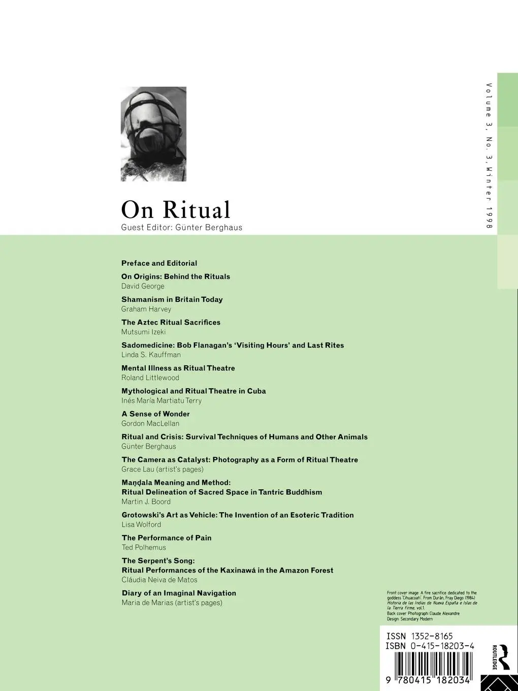 Rückseite: 9780415182034 | Performance Research | On Ritual | Ric Allsopp (u. a.) | Taschenbuch