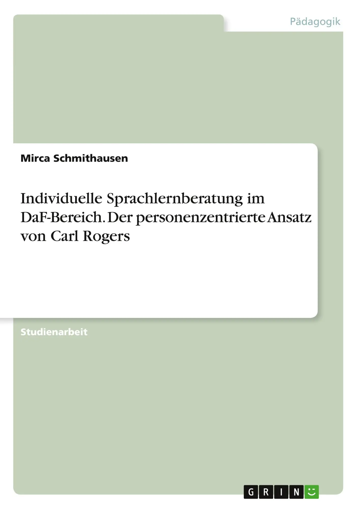 Cover: 9783346412034 | Individuelle Sprachlernberatung im DaF-Bereich. Der...