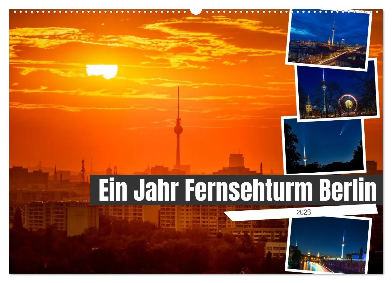 Cover: 9783457602034 | Ein Jahr Fernsehturm Berlin (Wandkalender 2026 DIN A2 quer),...