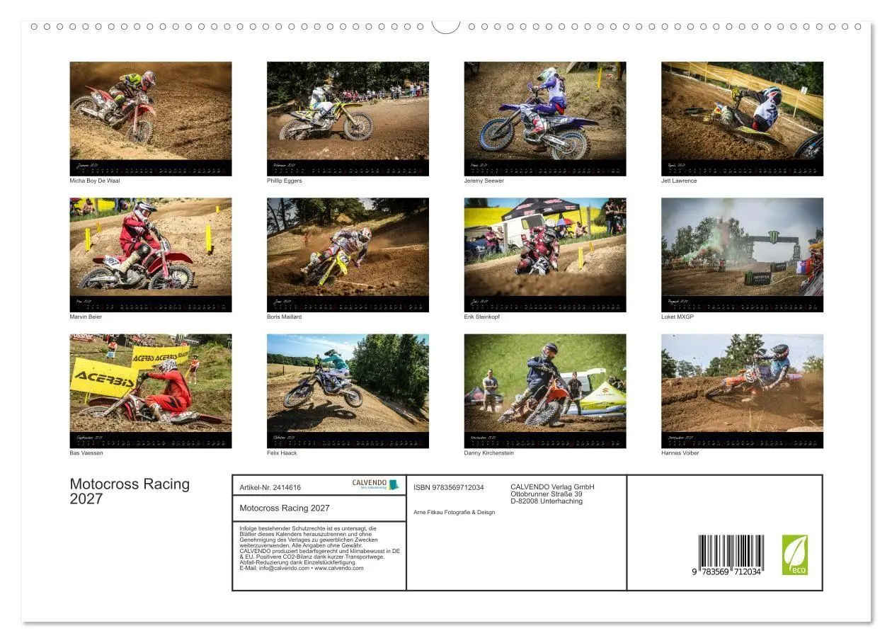 Bild: 9783569712034 | Motocross Racing 2027 (hochwertiger Premium Wandkalender 2027 DIN...