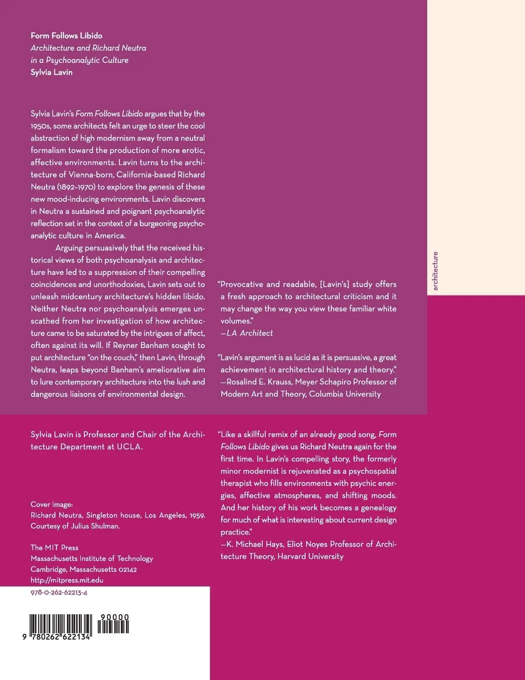 Rückseite: 9780262622134 | Form Follows Libido | Sylvia Lavin | Taschenbuch | Englisch | 2007