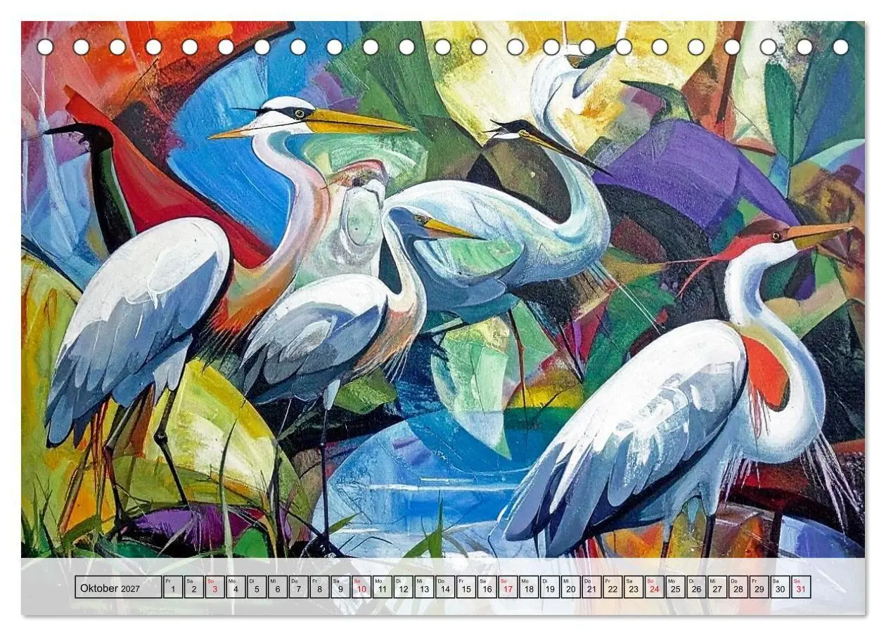 Bild: 9783516922134 | Farbenfrohe Tierbilder (Tischkalender 2027 DIN A5 quer), CALVENDO...