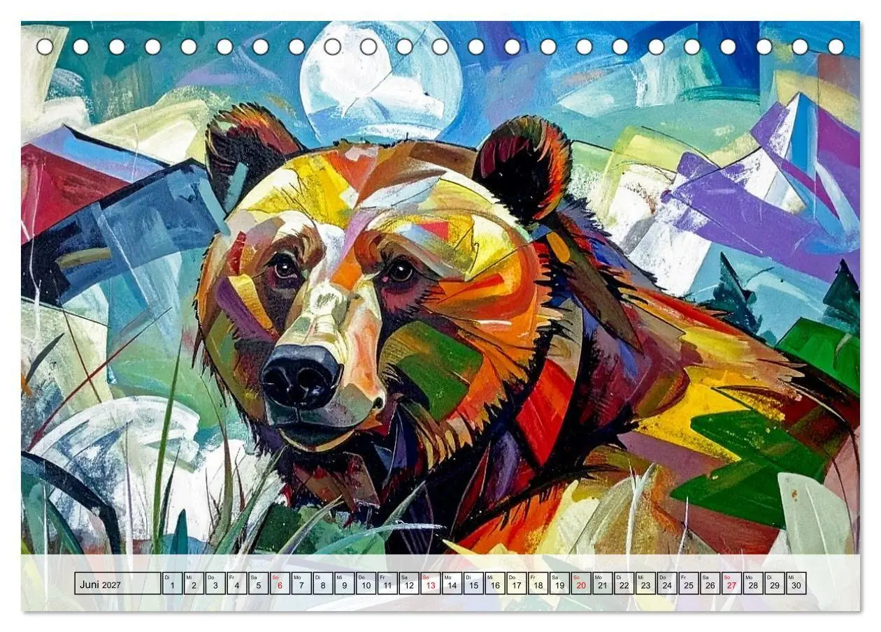 Bild: 9783516922134 | Farbenfrohe Tierbilder (Tischkalender 2027 DIN A5 quer), CALVENDO...