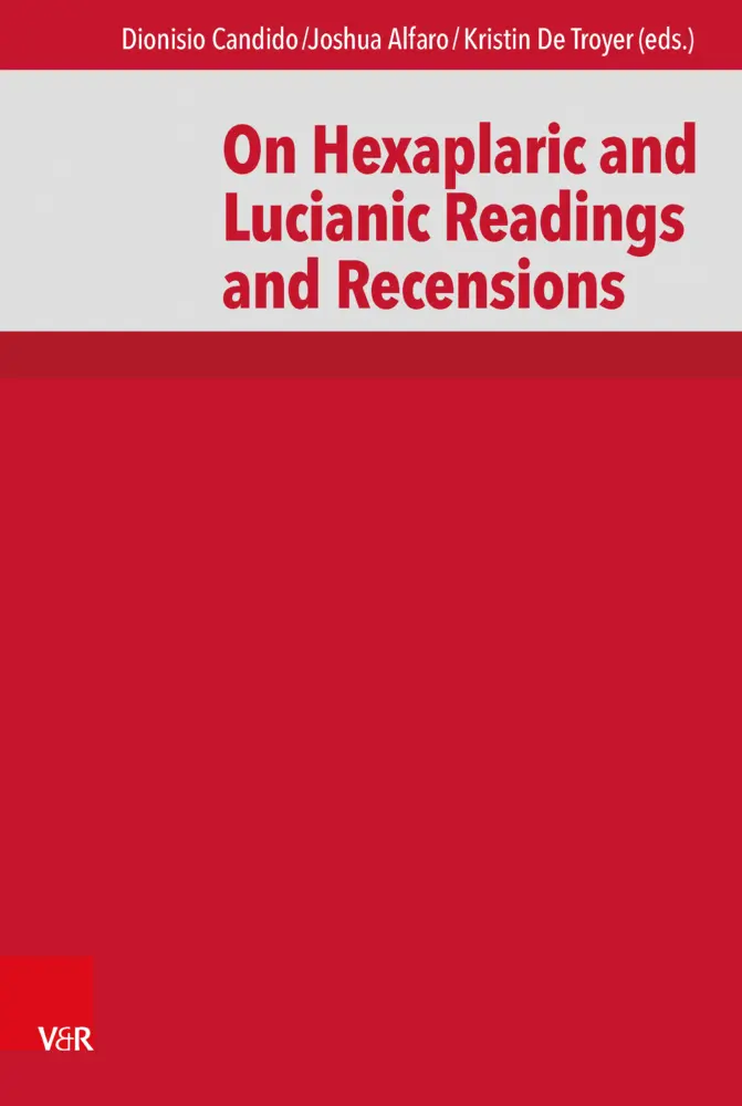 Cover: 9783525522134 | On Hexaplaric and Lucianic Readings and Recensions | Candido (u. a.)