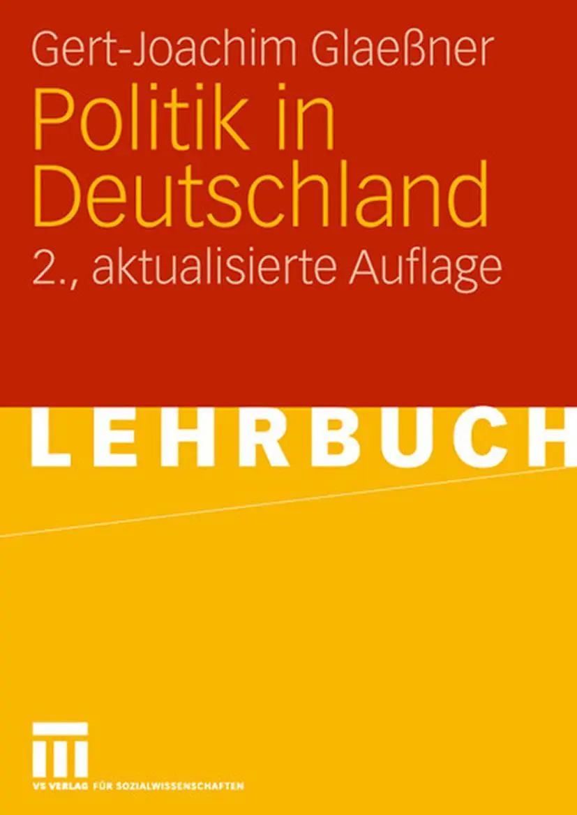 Cover: 9783531152134 | Politik in Deutschland | Gert-Joachim Glaeßner | Taschenbuch | x