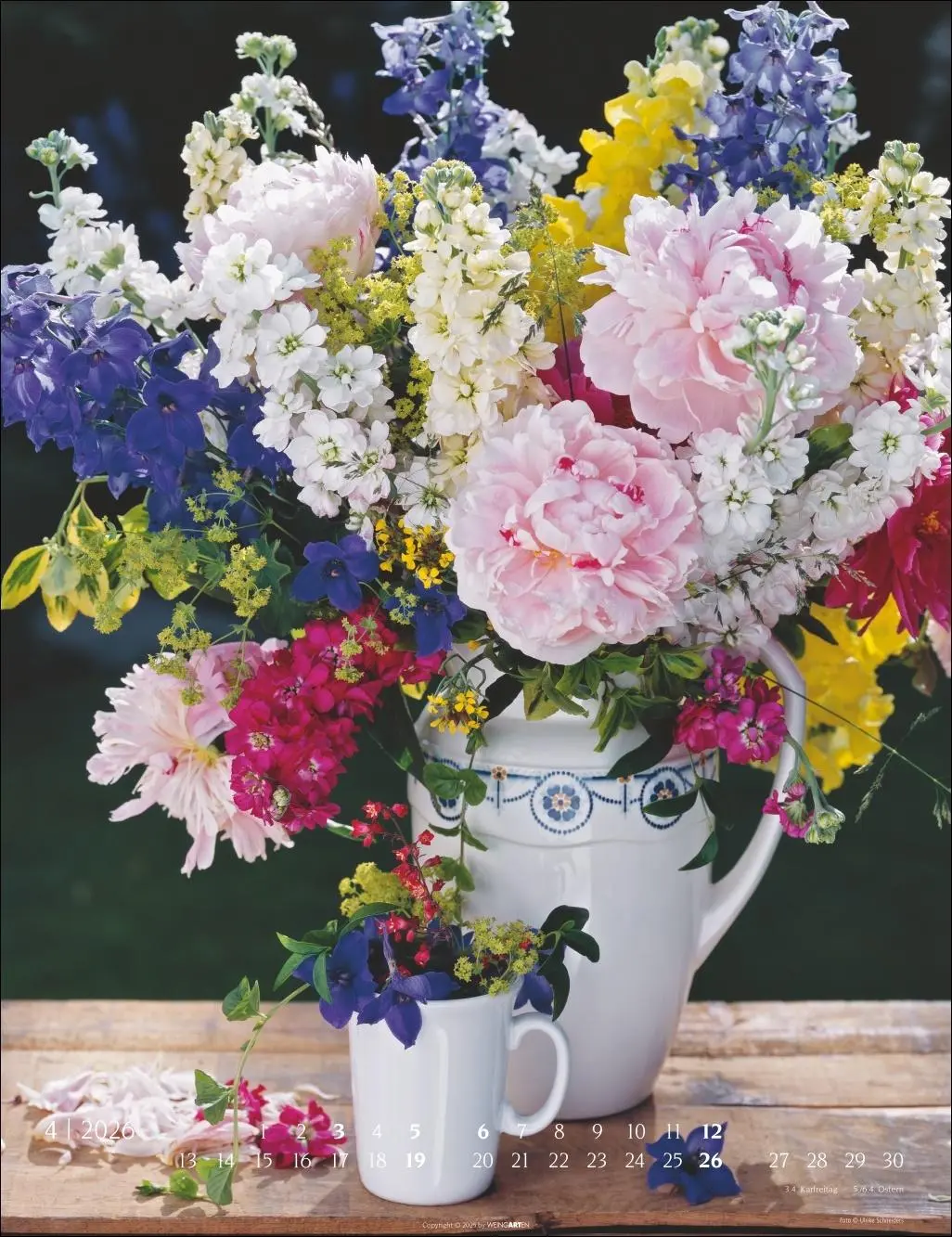 Bild: 9783839902134 | Die schönsten Blumensträuße Kalender 2026 | Ulrike Schneiders | 14 S.