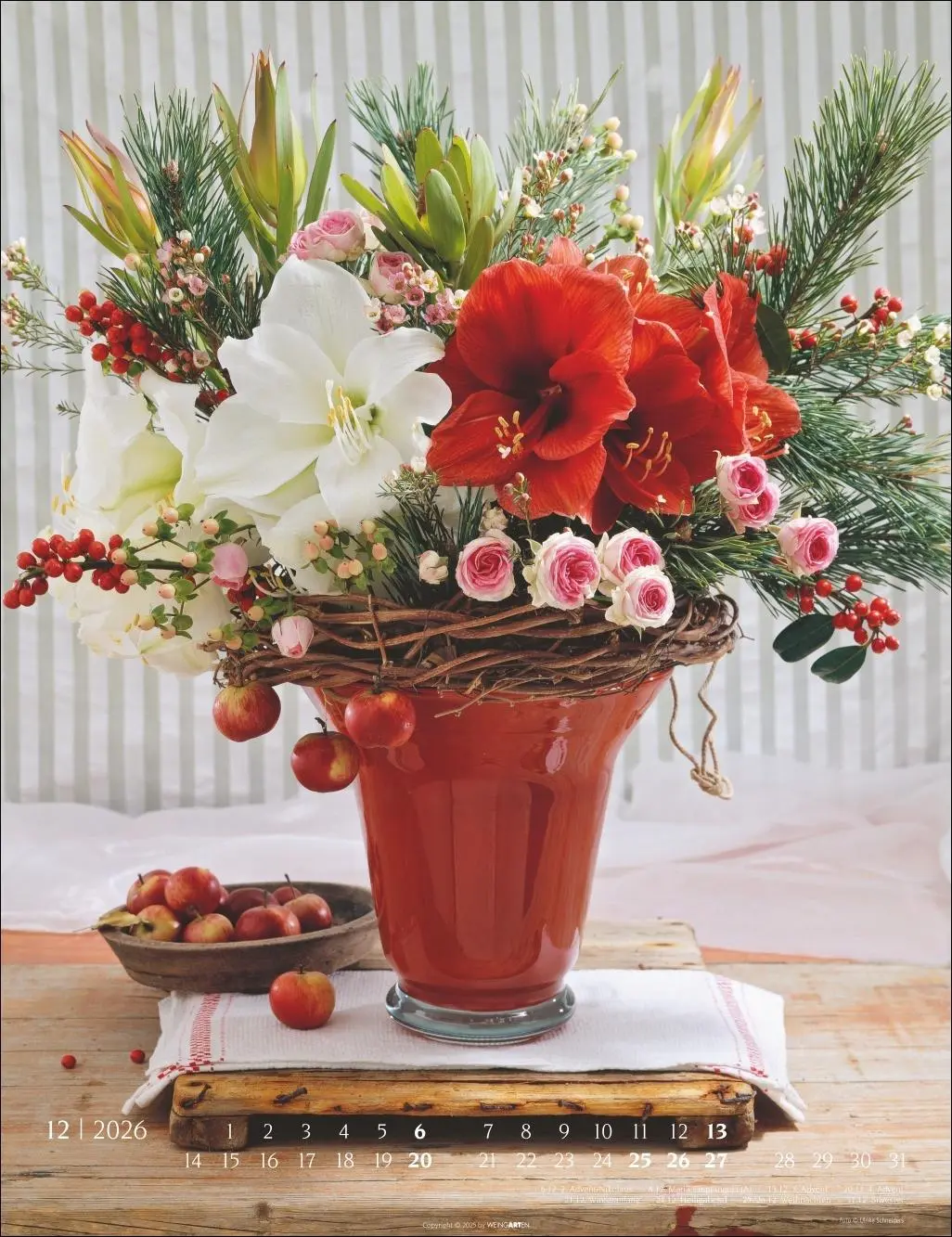 Bild: 9783839902134 | Die schönsten Blumensträuße Kalender 2026 | Ulrike Schneiders | 14 S.