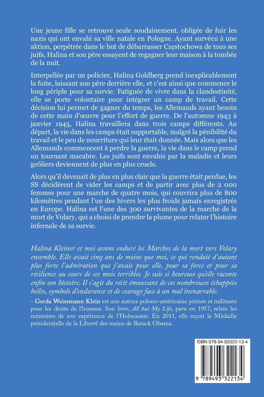 Rückseite: 9789493322134 | Ma traverse¿e de l'enfer | Halina Kleiner (u. a.) | Taschenbuch | 2023