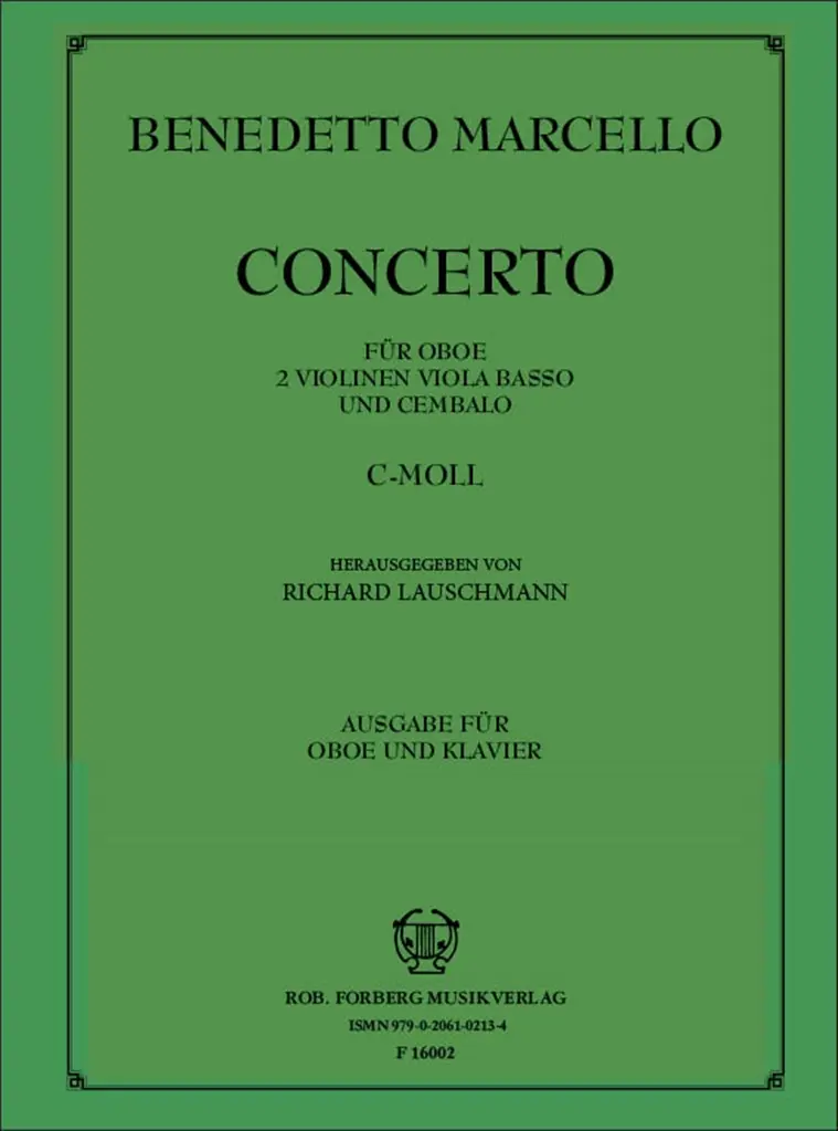 Cover: 9790206102134 | Concerto c-Moll für Oboe und Klavier | Oboe Klavier | Marcello | Buch
