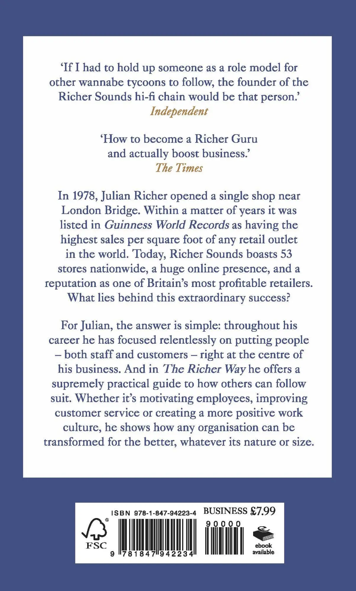 Rückseite: 9781847942234 | The Richer Way: How to Get the Best Out of People | Julian Richer