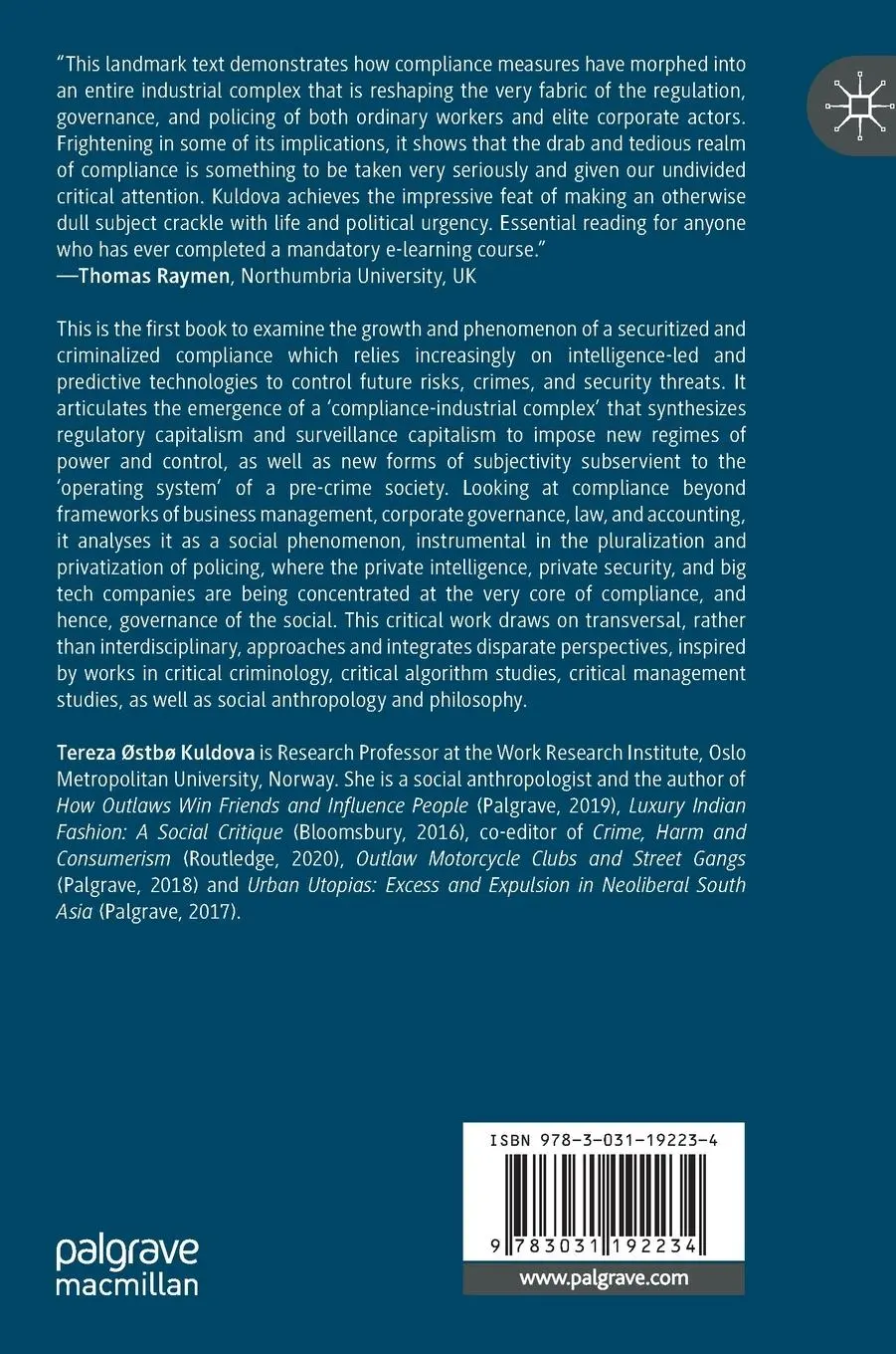 Rückseite: 9783031192234 | Compliance-Industrial Complex | Tereza Østbø Kuldova | Buch | xviii
