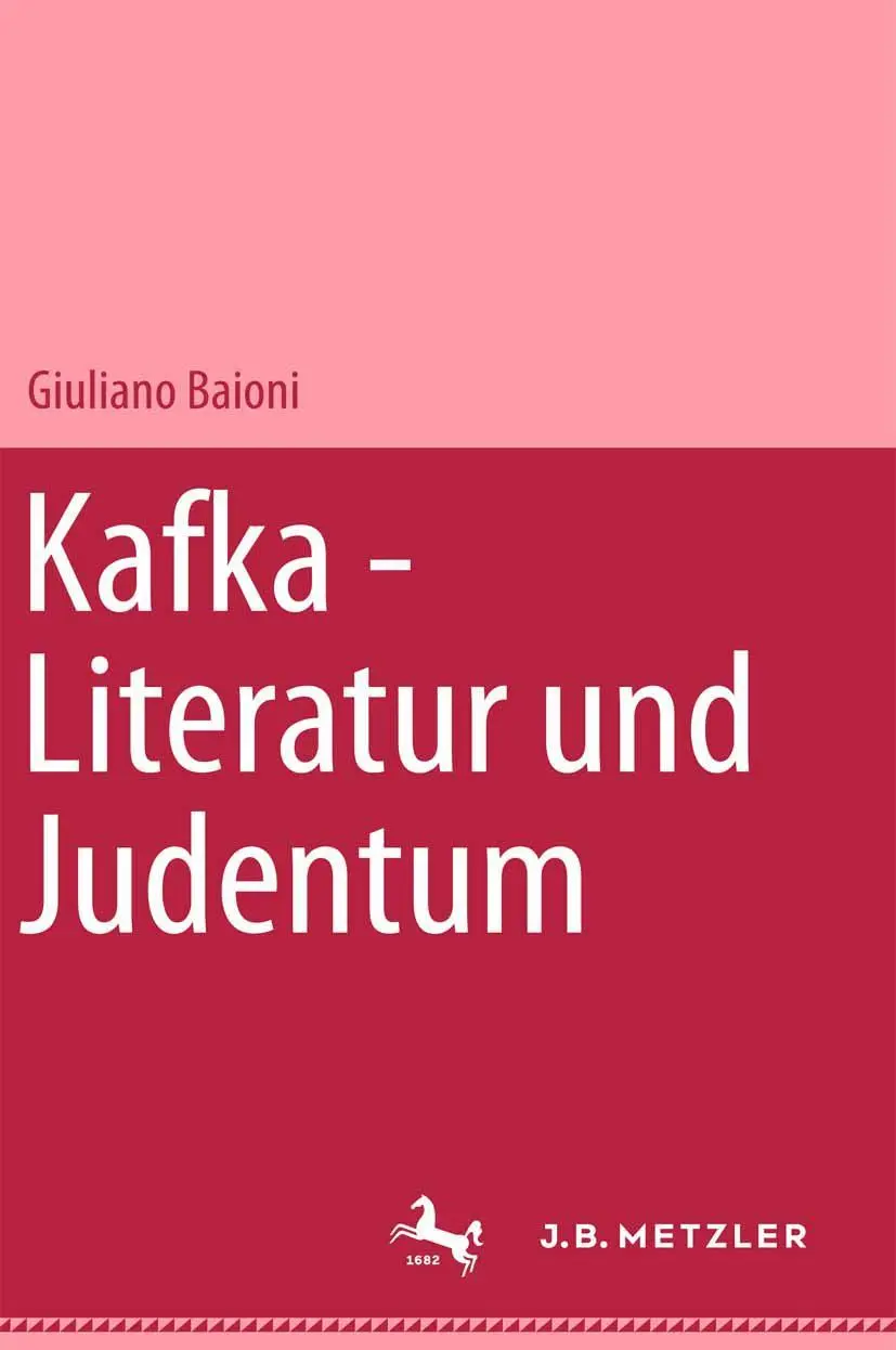 Cover: 9783476012234 | Kafka - Literatur und Judentum | Giuliano Baioni | Buch | vii | 1994