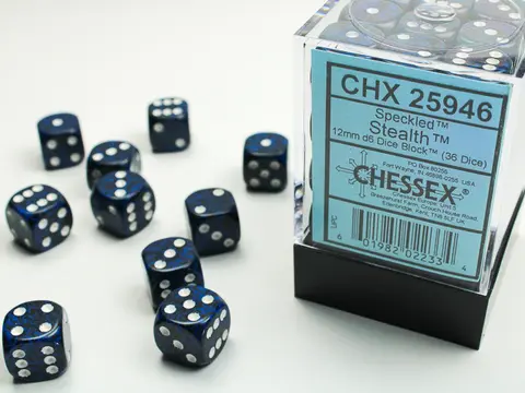 Cover: 601982022334 | Speckled® 12mm d6 Stealth™ Dice Block™ (36 dice) | deutsch | Chessex