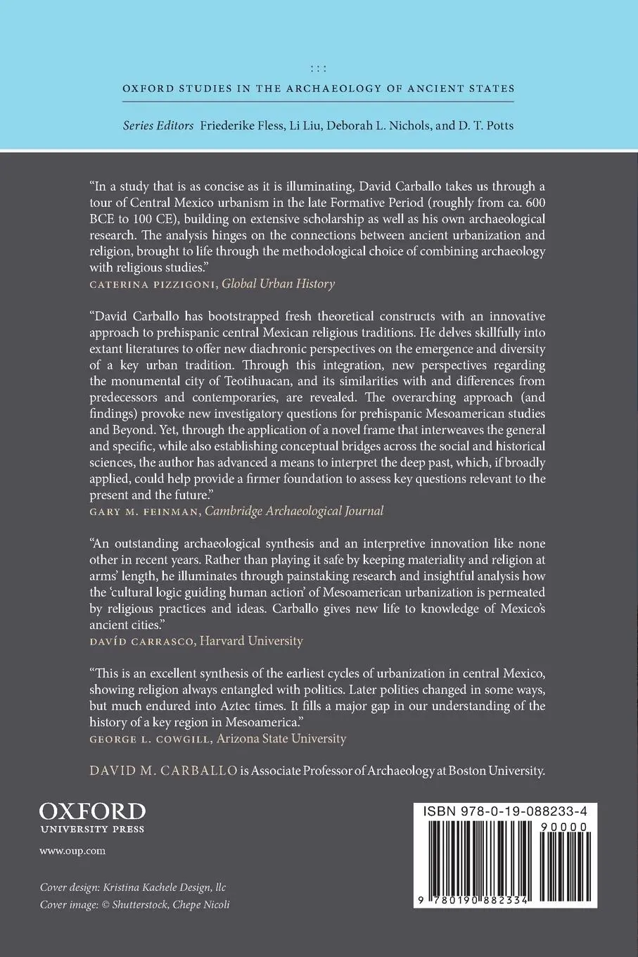 Rückseite: 9780190882334 | Urbanization and Religion in Ancient Central Mexico | David M Carballo