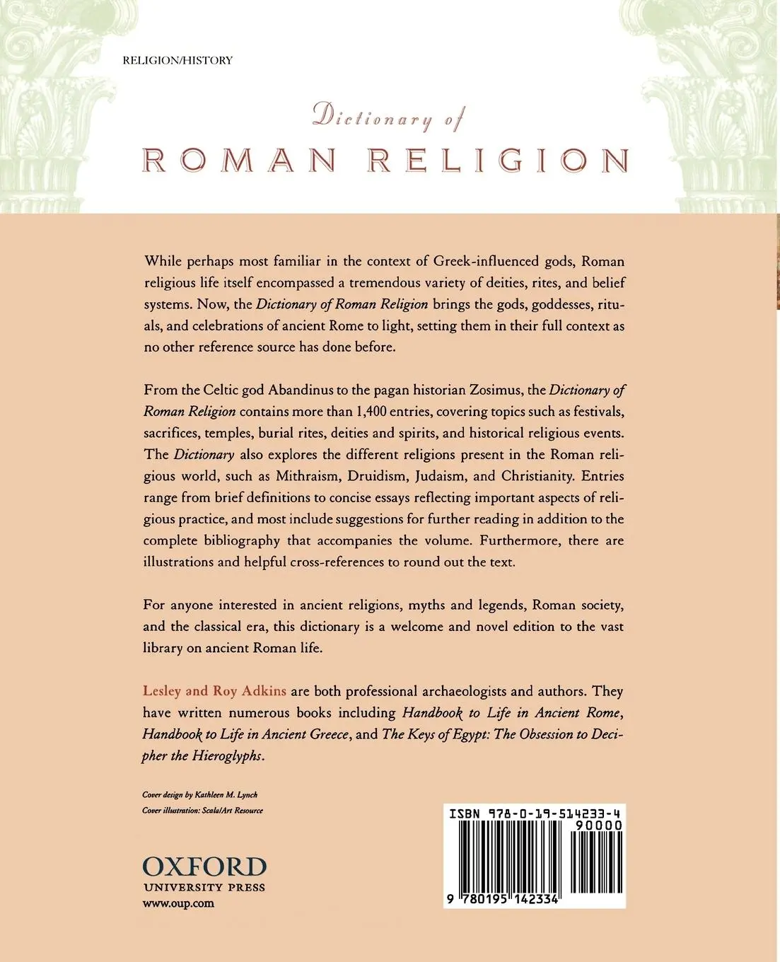 Rückseite: 9780195142334 | Dictionary of Roman Religion | Lesley Adkins (u. a.) | Taschenbuch