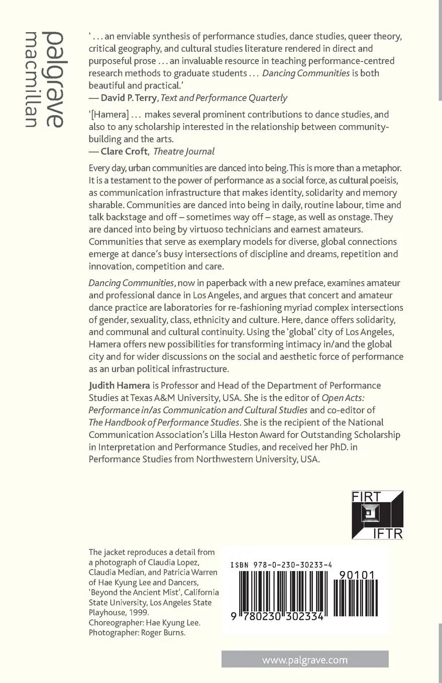 Rückseite: 9780230302334 | Dancing Communities | J. Hamera | Taschenbuch | xix | Englisch | 2006