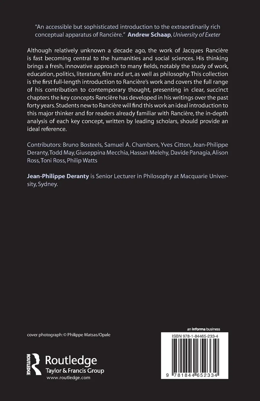 Rückseite: 9781844652334 | Jacques Ranciere | Key Concepts | Jean-Philippe Deranty | Taschenbuch