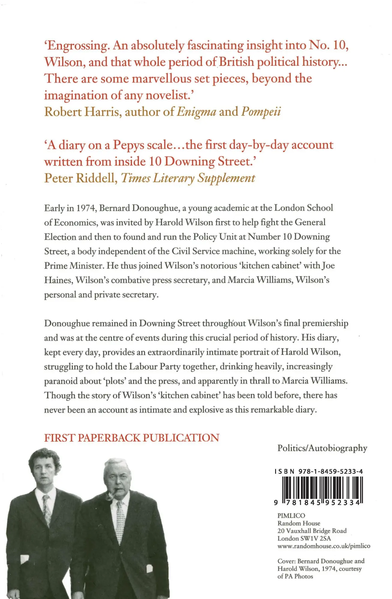 Rückseite: 9781845952334 | Downing Street Diary | Bernard Donoughue | Taschenbuch | Englisch
