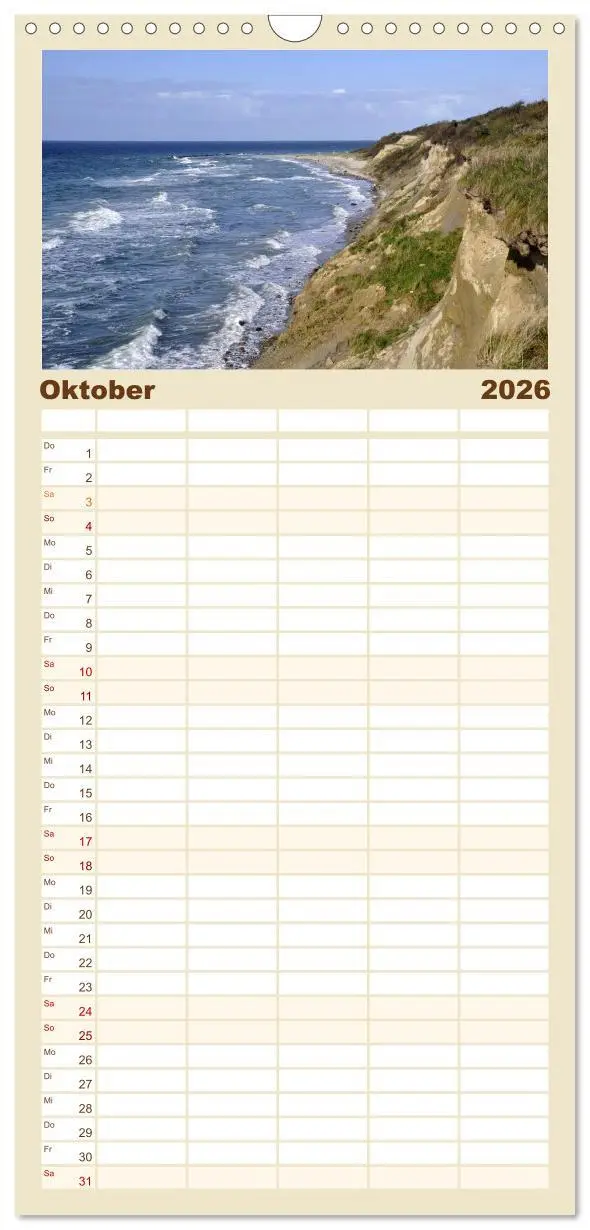 Bild: 9783516522334 | Familienplaner 2026 - Die Ostsee mit 5 Spalten (Wandkalender, 21 x...