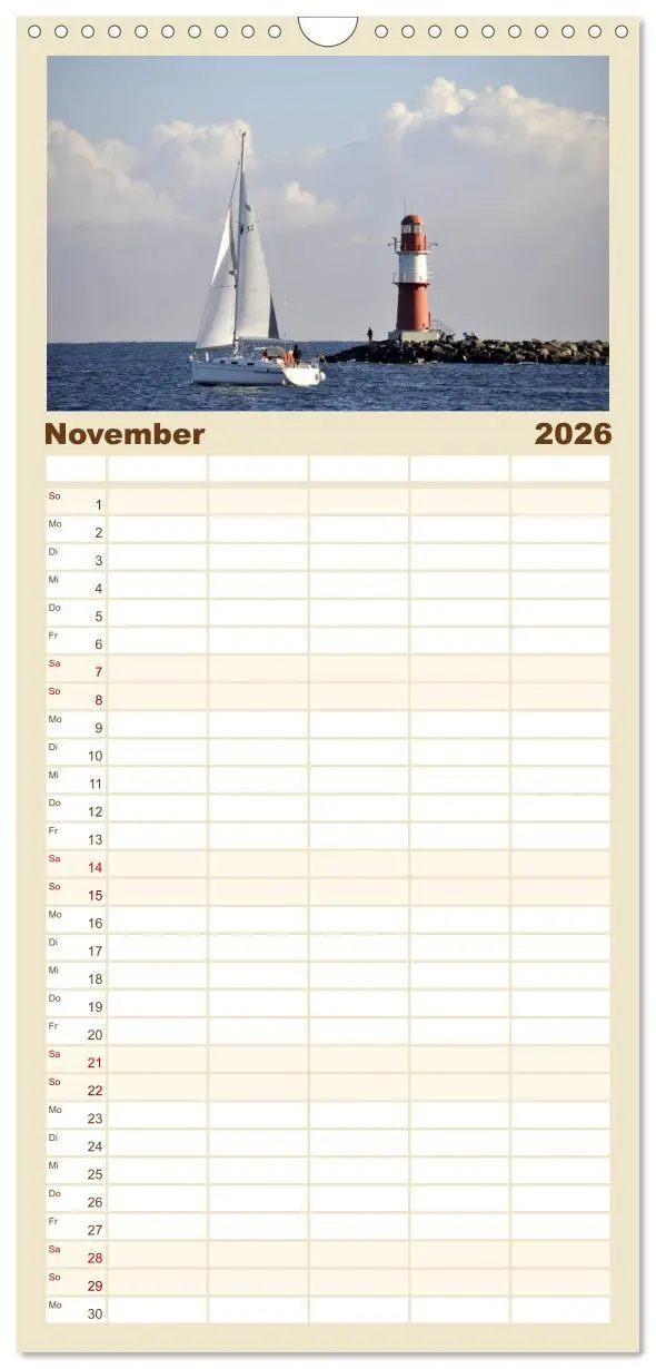 Bild: 9783516522334 | Familienplaner 2026 - Die Ostsee mit 5 Spalten (Wandkalender, 21 x...