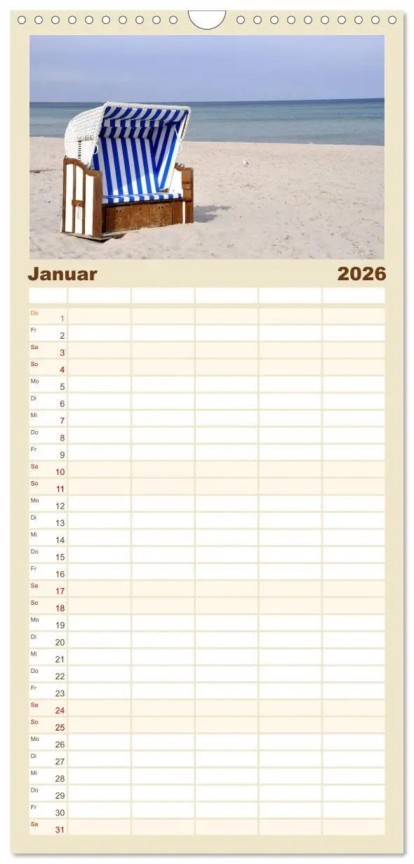 Bild: 9783516522334 | Familienplaner 2026 - Die Ostsee mit 5 Spalten (Wandkalender, 21 x...