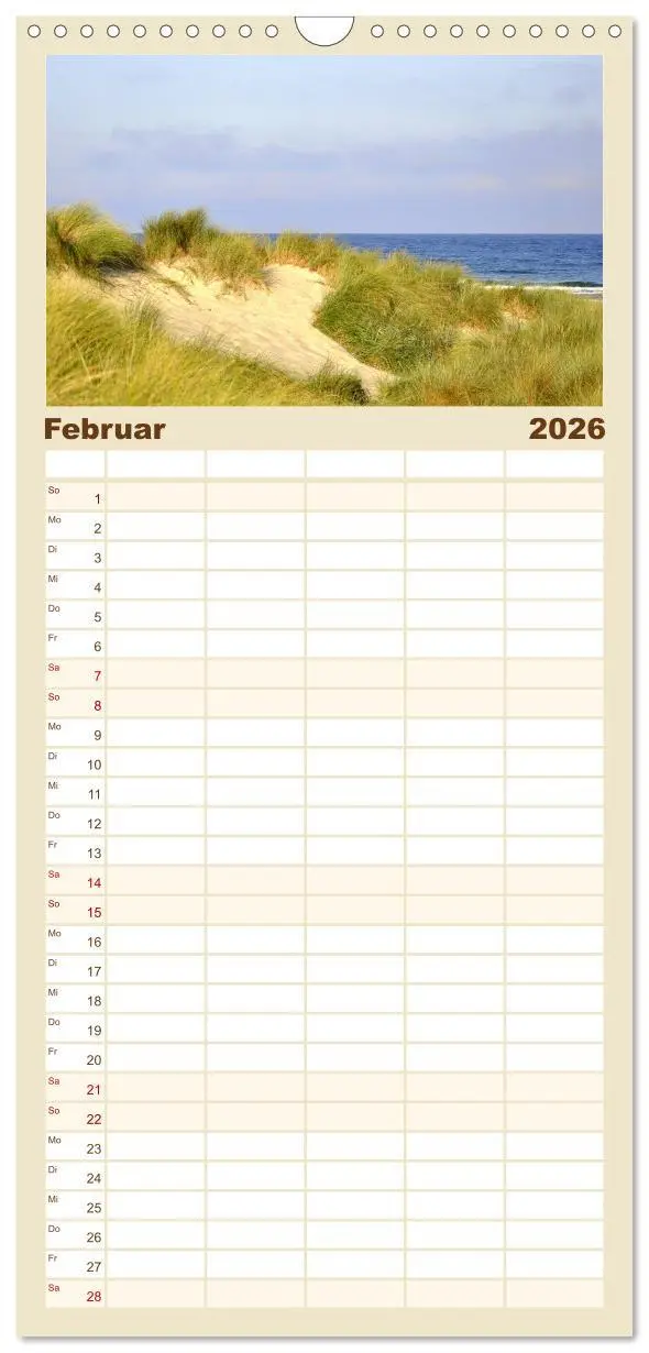 Bild: 9783516522334 | Familienplaner 2026 - Die Ostsee mit 5 Spalten (Wandkalender, 21 x...