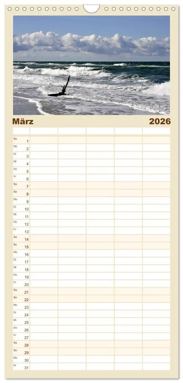 Bild: 9783516522334 | Familienplaner 2026 - Die Ostsee mit 5 Spalten (Wandkalender, 21 x...