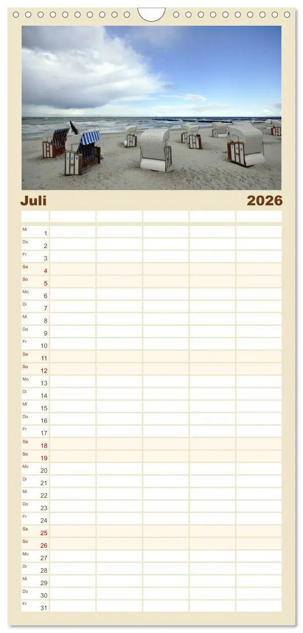 Bild: 9783516522334 | Familienplaner 2026 - Die Ostsee mit 5 Spalten (Wandkalender, 21 x...