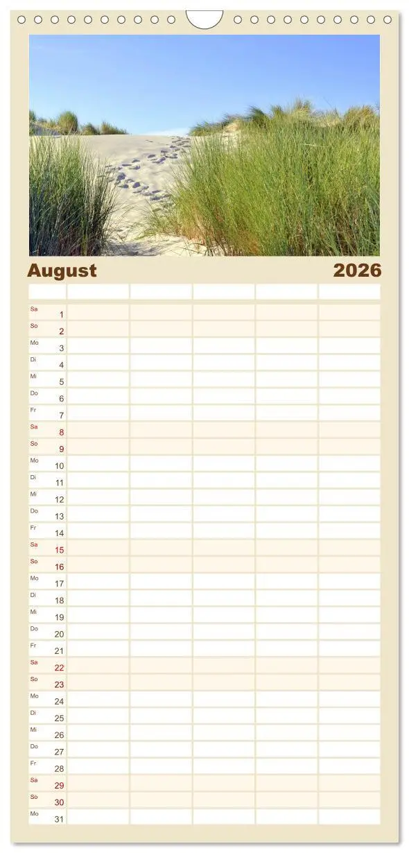 Bild: 9783516522334 | Familienplaner 2026 - Die Ostsee mit 5 Spalten (Wandkalender, 21 x...