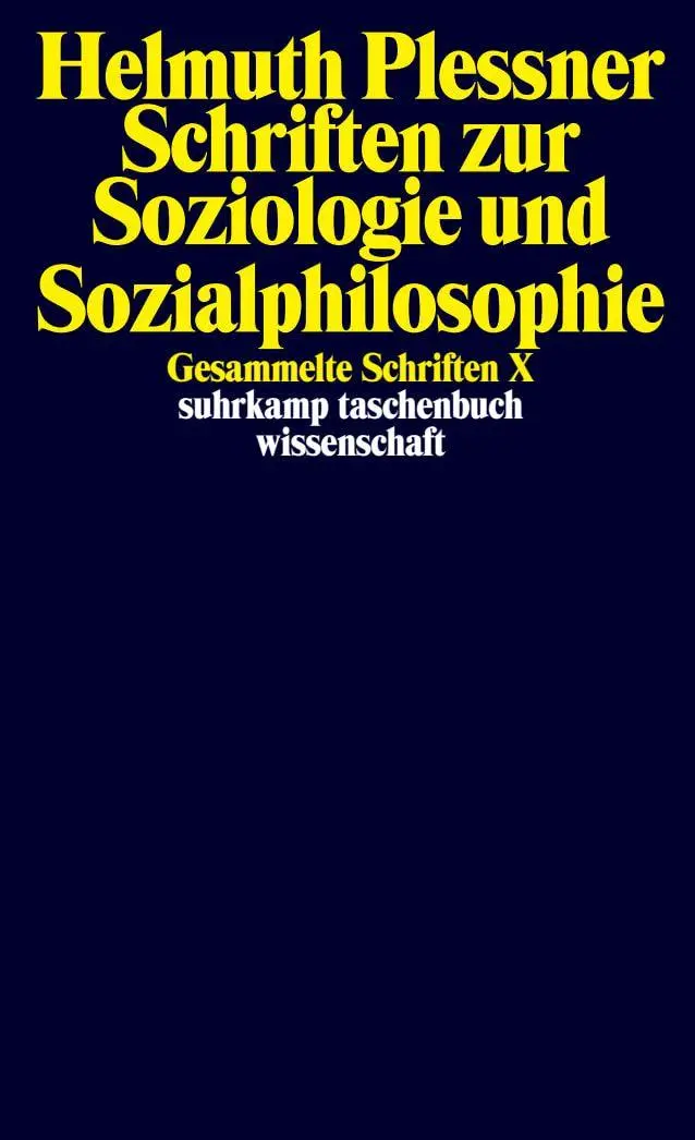Cover: 9783518292334 | Gesammelte Schriften in zehn Bänden | Helmuth Plessner | Taschenbuch