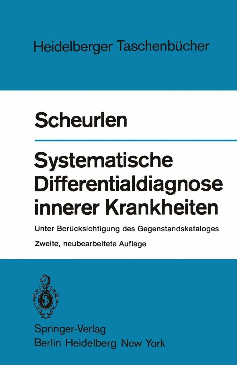 Cover: 9783540112334 | Systematische Differentialdiagnose innerer Krankheiten | Scheurlen