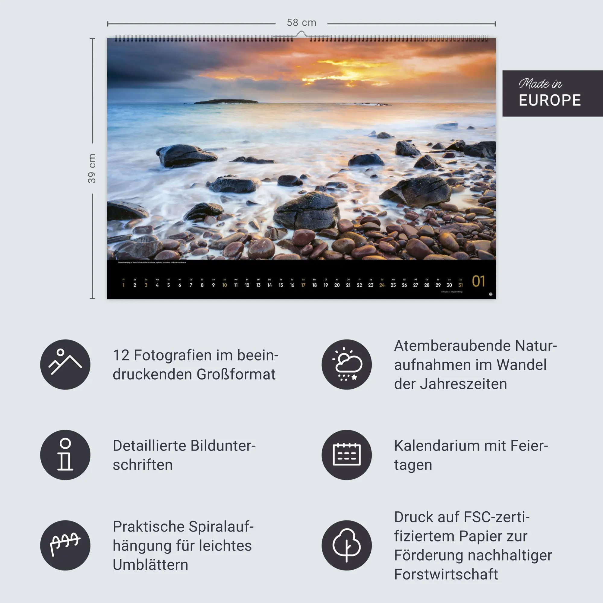 Bild: 9783756412334 | Horizonte Kalender 2027 | Heye | Kalender | Spiralbindung | 15 S.