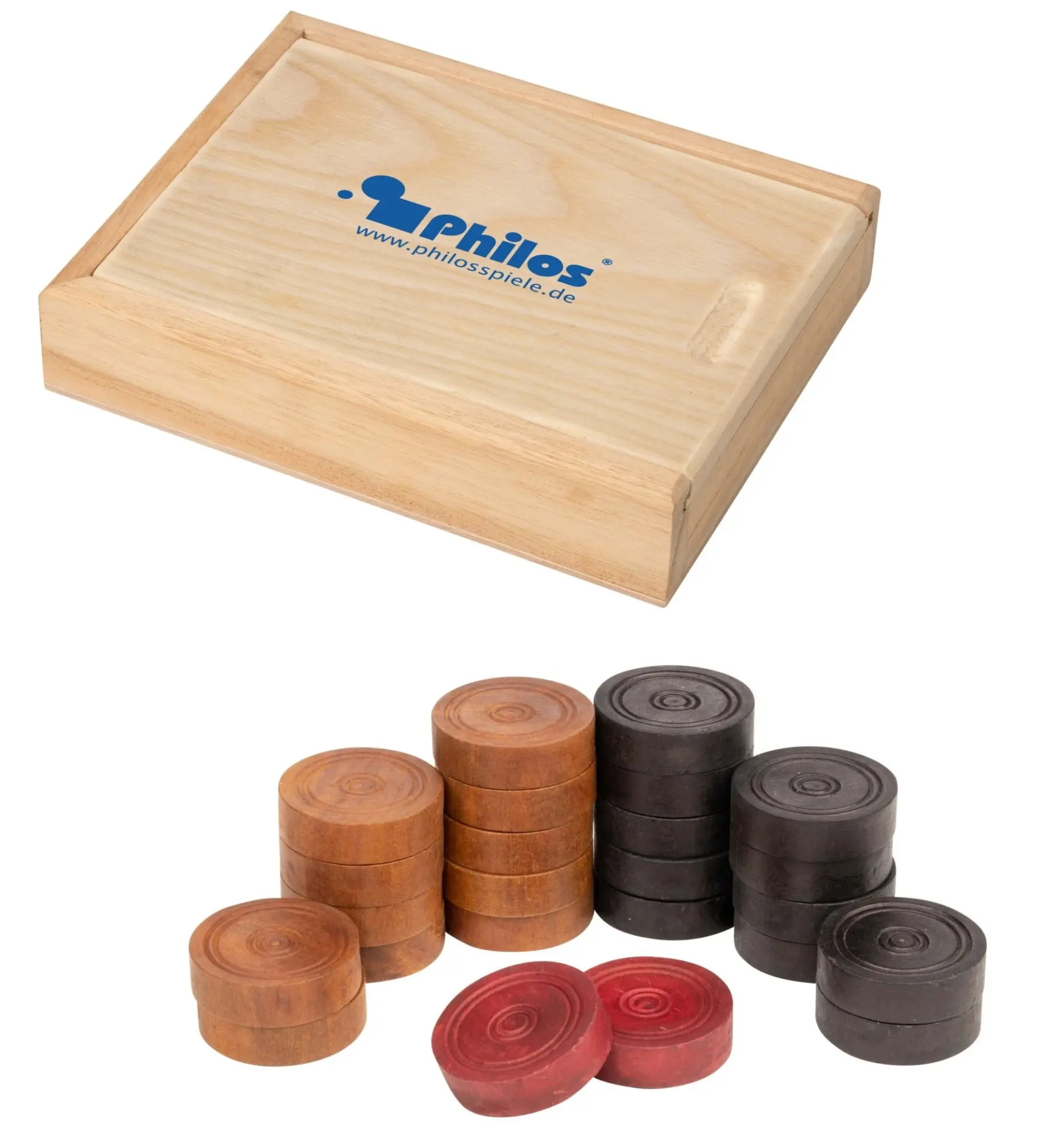 Cover: 4014156082434 | Philos 8243 - Carromsteine Bulldog, in Holzbox, Holz | Deutsch | 2023