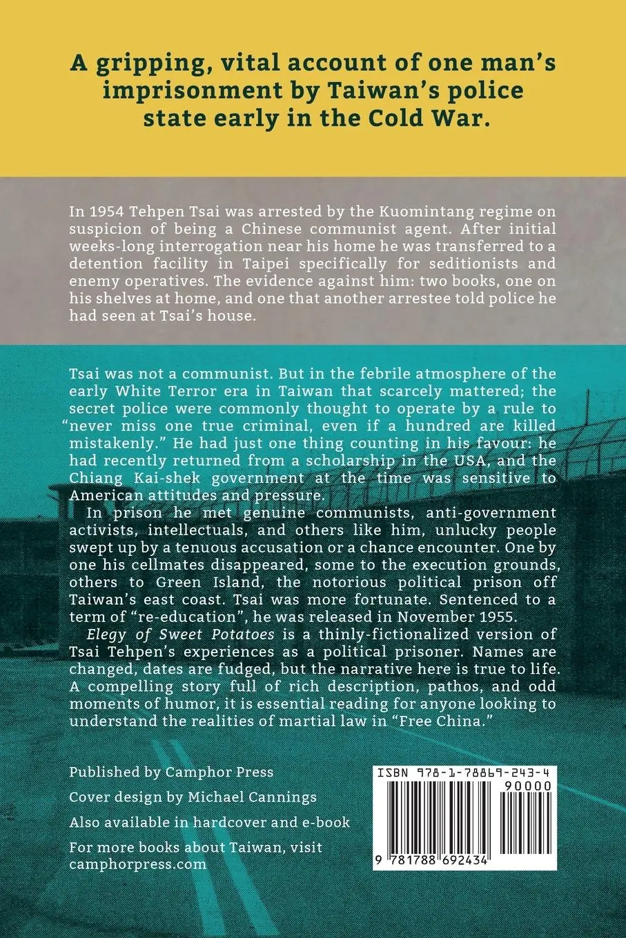 Rückseite: 9781788692434 | Elegy of Sweet Potatoes | Stories of Taiwan's White Terror | Tsai