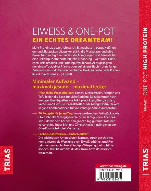 Rückseite: 9783432122434 | One-Pot High Protein | Laura Merten | Taschenbuch | 128 S. | Deutsch