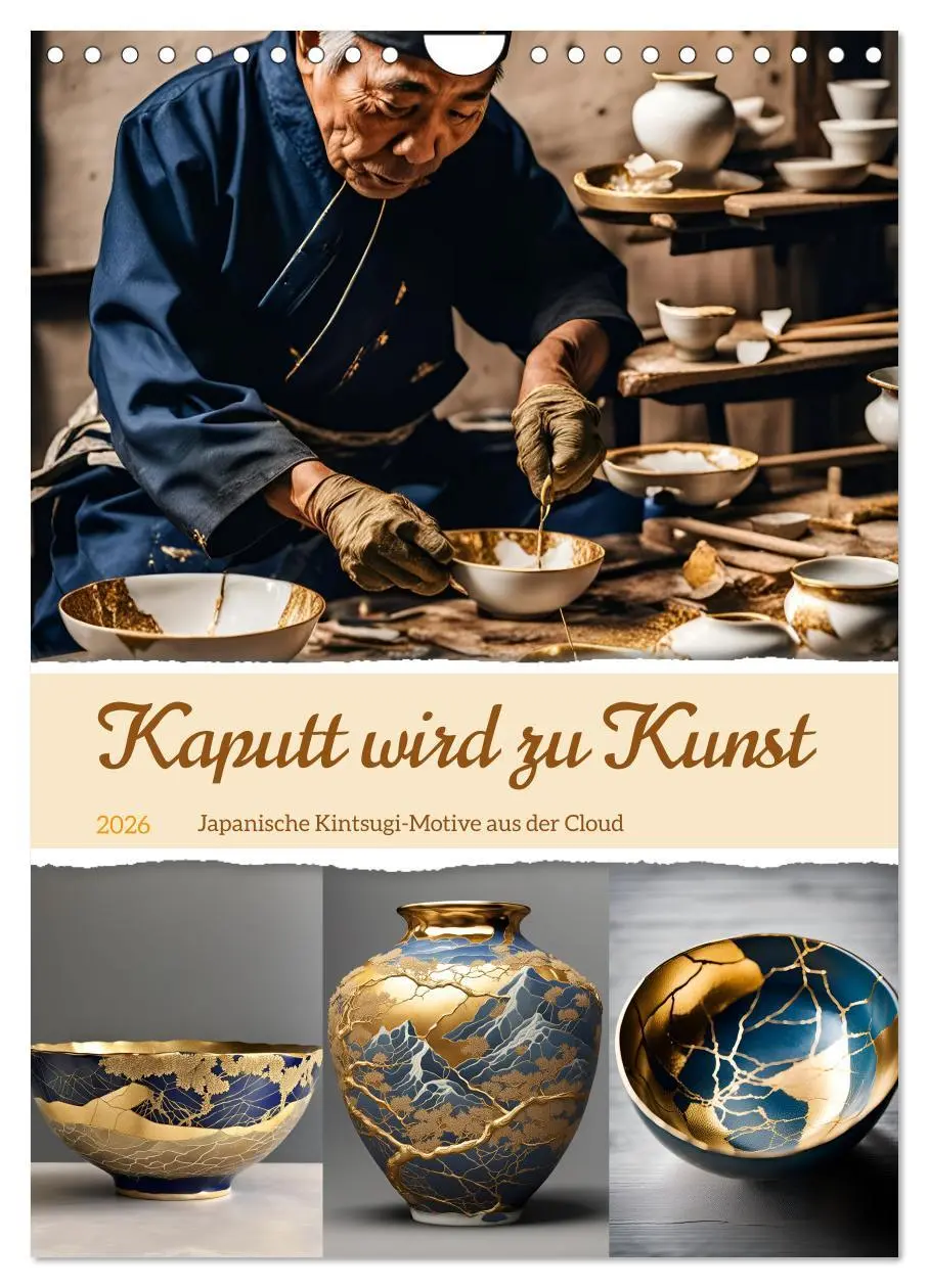 Cover: 9783457282434 | Kaputt wird zu Kunst (Wandkalender 2026 DIN A4 hoch), CALVENDO...