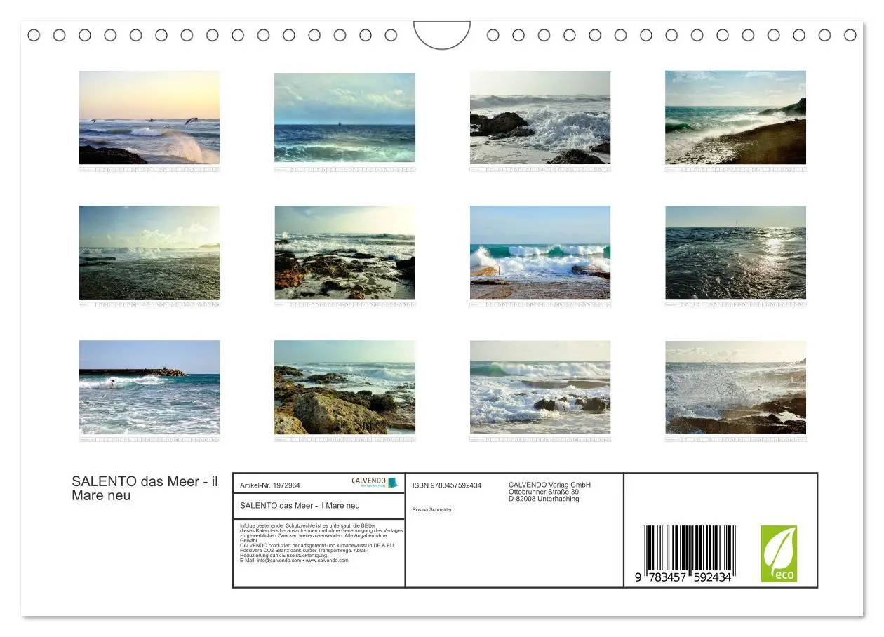 Bild: 9783457592434 | SALENTO das Meer - il Mare neu (Wandkalender 2026 DIN A4 quer),...
