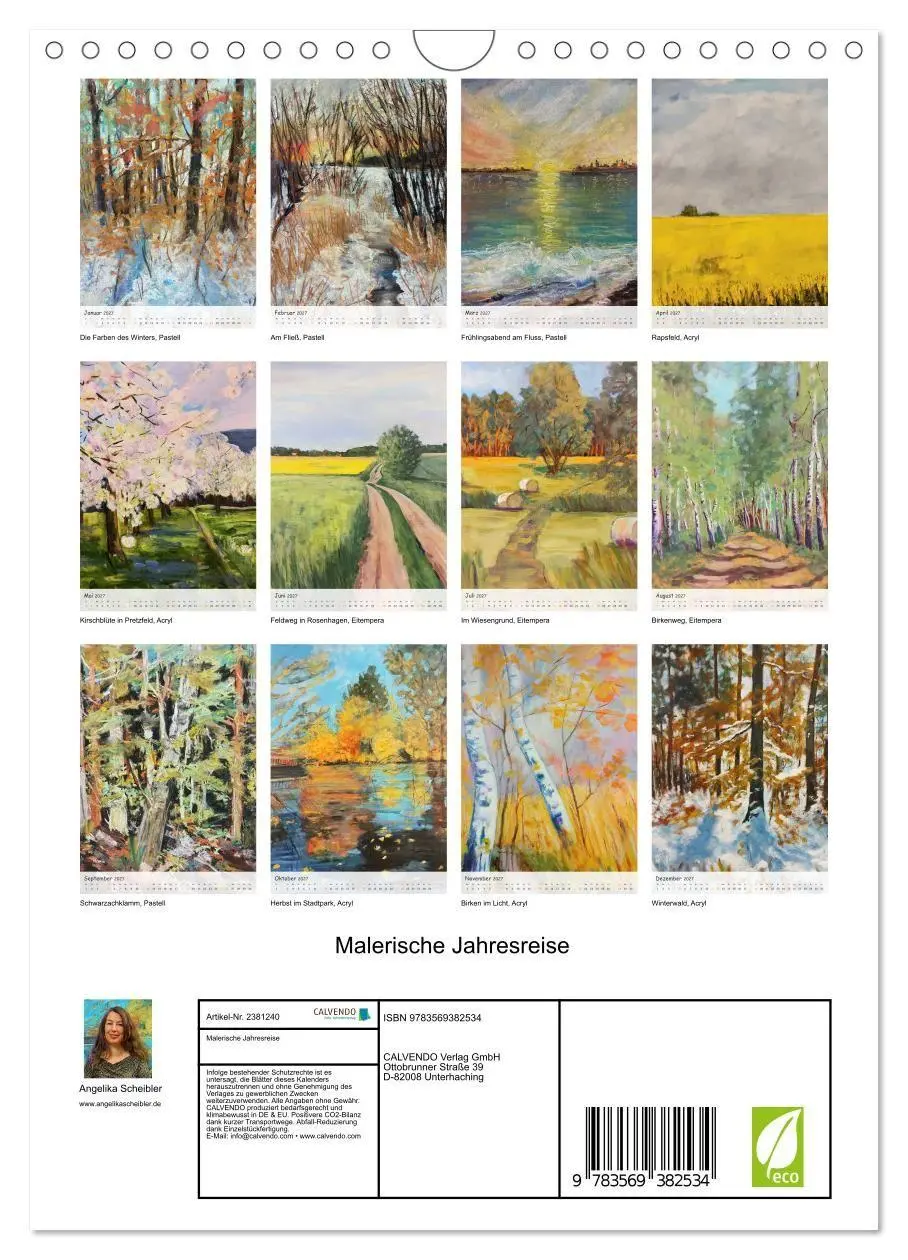 Bild: 9783569382534 | Malerische Jahresreise (Wandkalender 2027 DIN A4 hoch), CALVENDO...