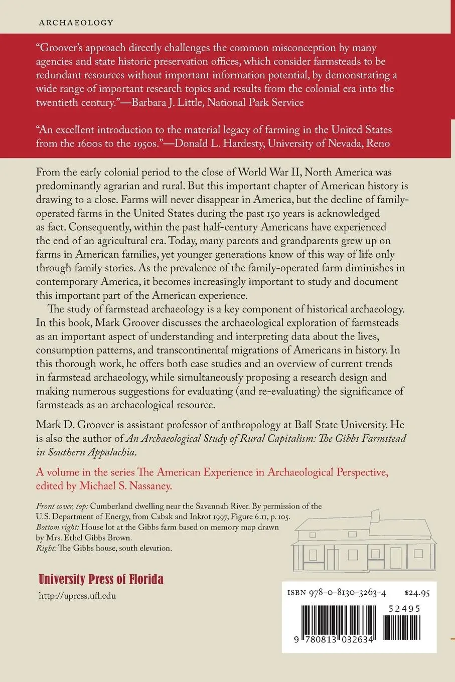 Rückseite: 9780813032634 | The Archaeology of North American Farmsteads | Mark D. Groover | Buch