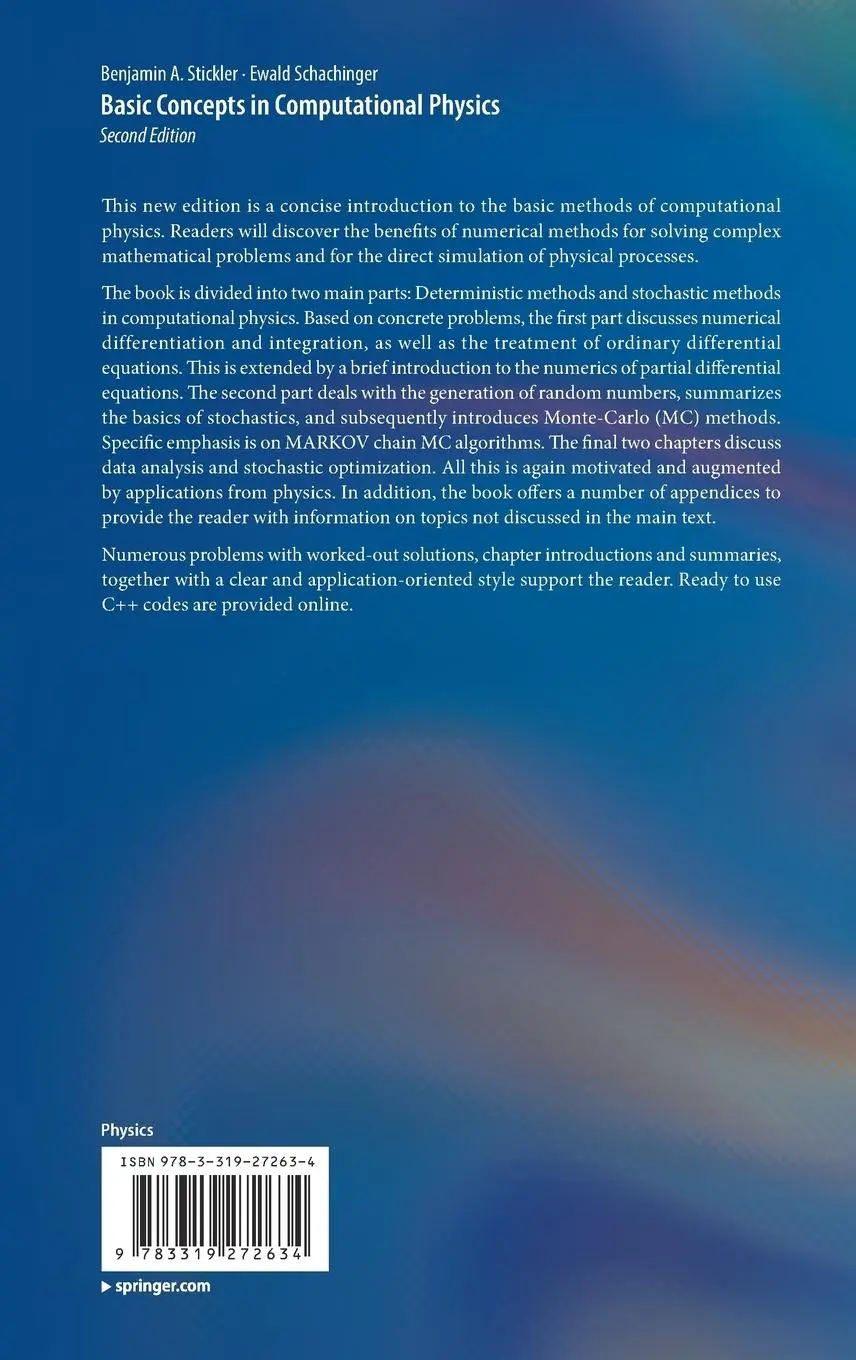 Rückseite: 9783319272634 | Basic Concepts in Computational Physics | Ewald Schachinger (u. a.)
