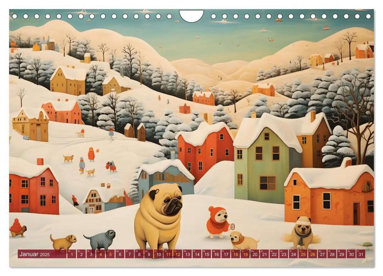 Bild: 9783383842634 | Boteros Hunde - Kunstvoller Kalender im Stile des Boterismo...