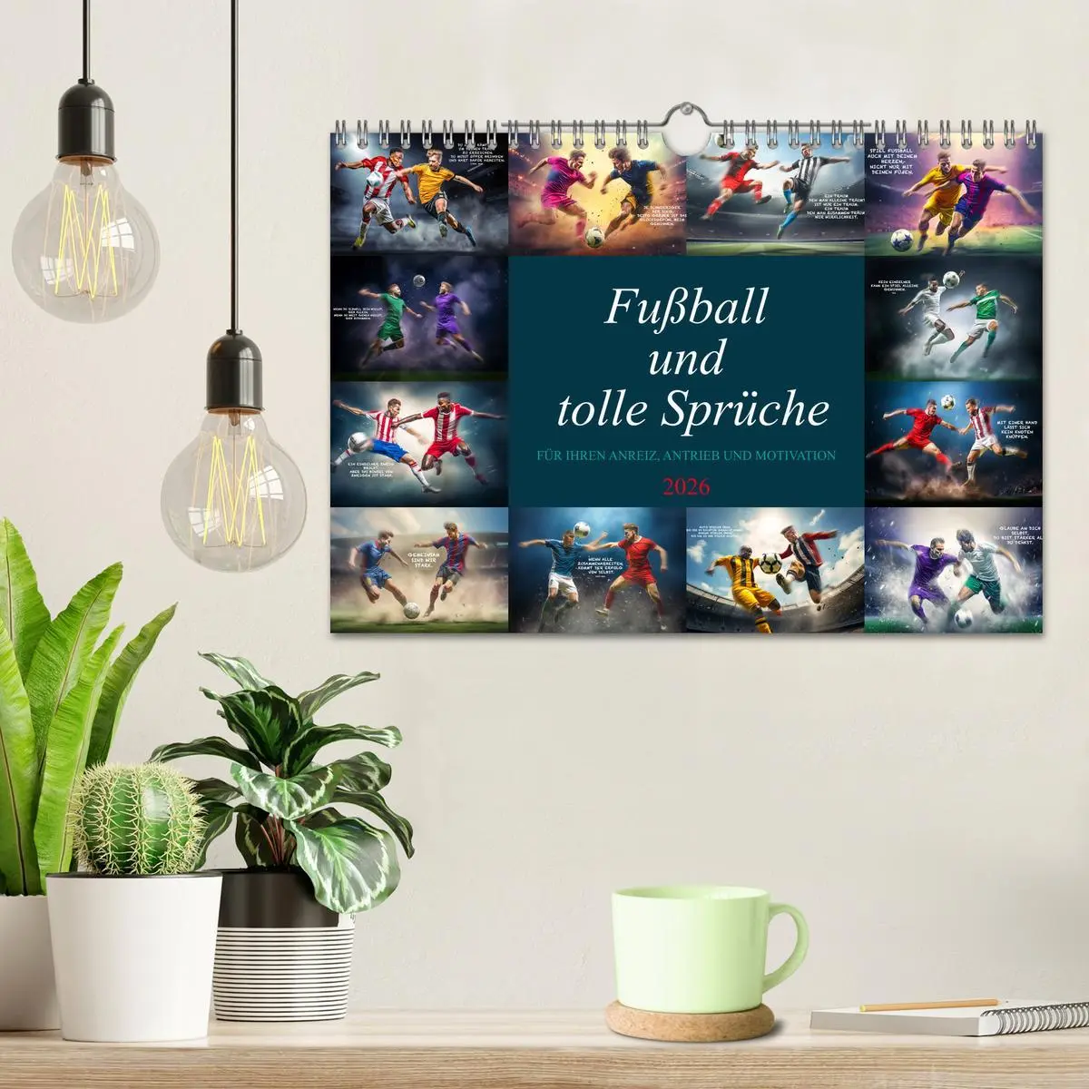 Bild: 9783457322734 | Fußball und tolle Sprüche (Wandkalender 2026 DIN A4 quer), CALVENDO...