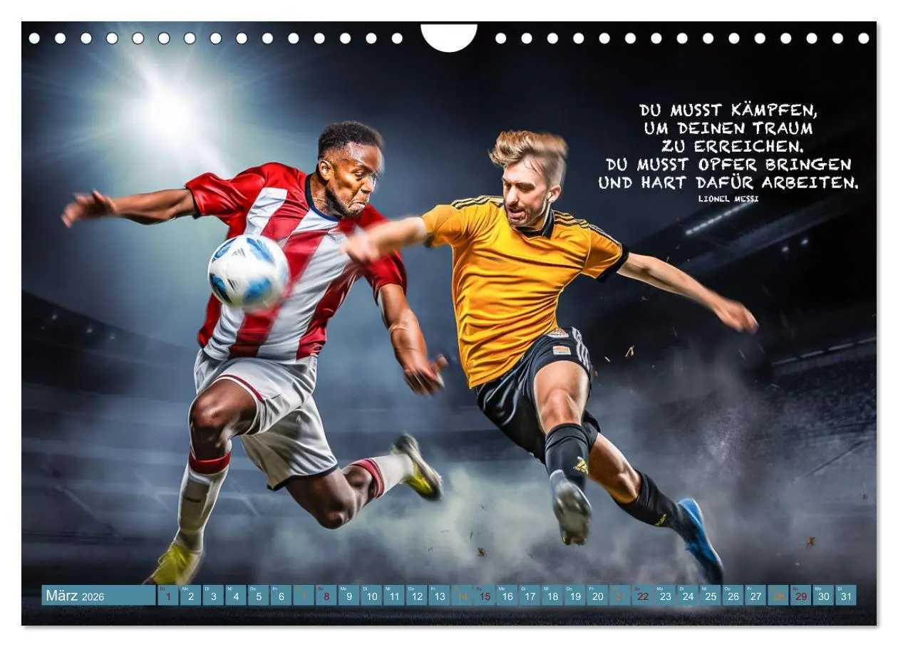Bild: 9783457322734 | Fußball und tolle Sprüche (Wandkalender 2026 DIN A4 quer), CALVENDO...