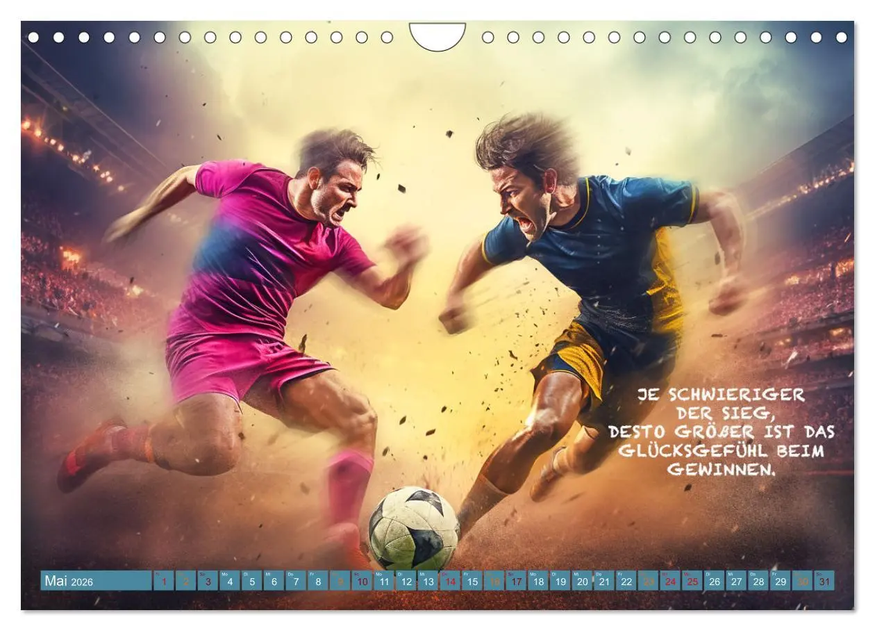 Bild: 9783457322734 | Fußball und tolle Sprüche (Wandkalender 2026 DIN A4 quer), CALVENDO...