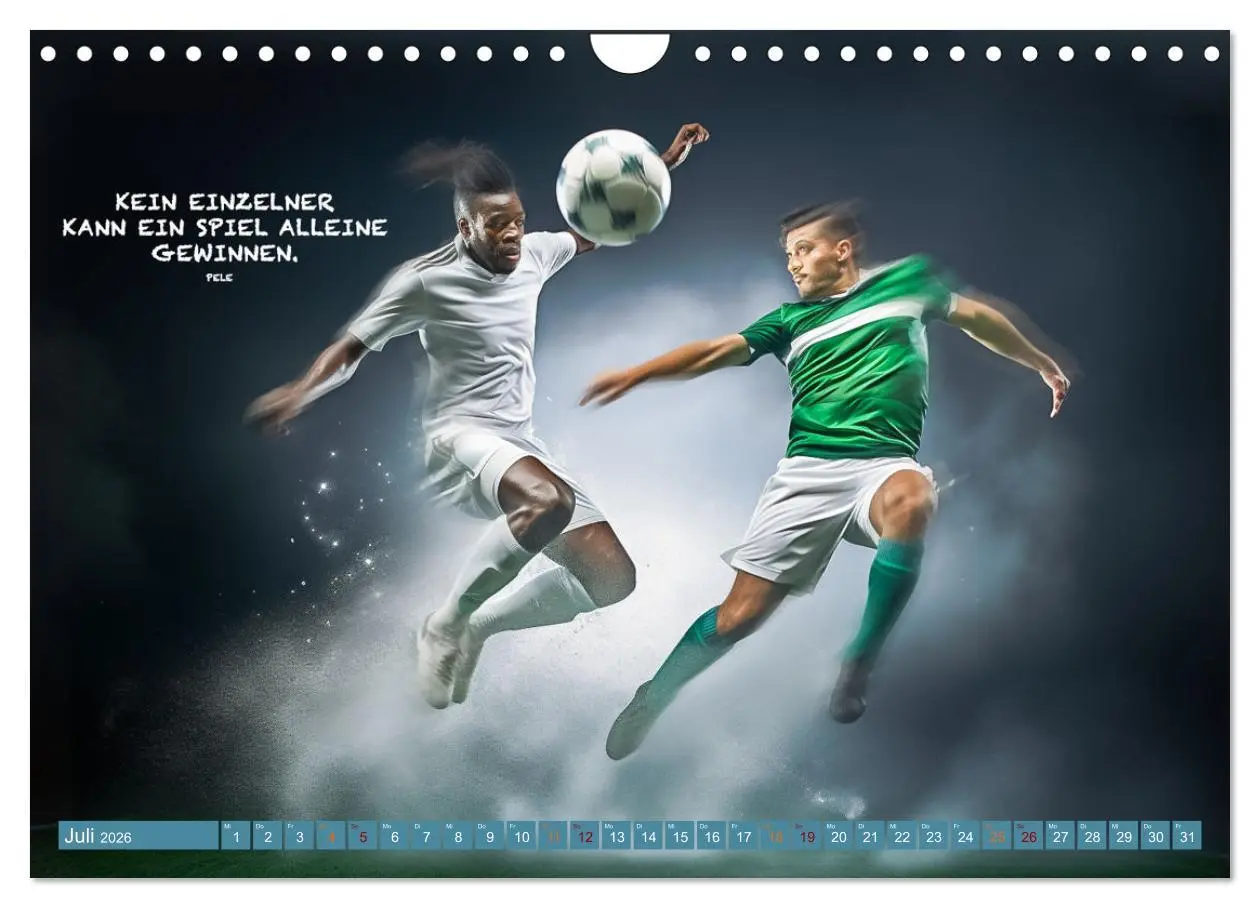 Bild: 9783457322734 | Fußball und tolle Sprüche (Wandkalender 2026 DIN A4 quer), CALVENDO...
