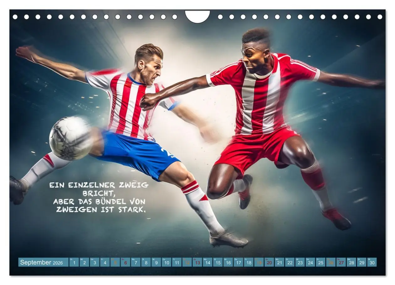Bild: 9783457322734 | Fußball und tolle Sprüche (Wandkalender 2026 DIN A4 quer), CALVENDO...