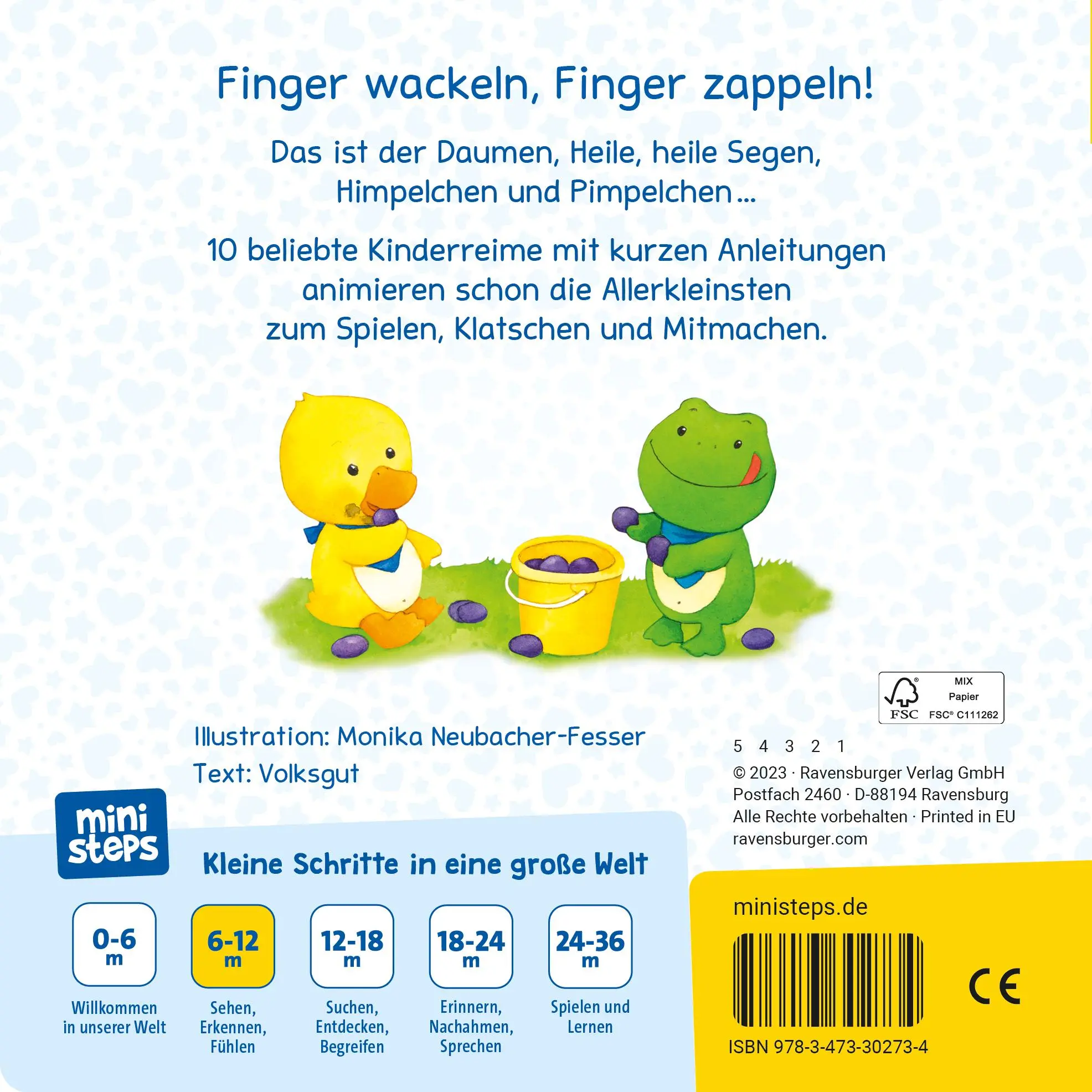Rückseite: 9783473302734 | ministeps Fingerspiele für Klitzekleine - ab 9 Monate | Volksgut